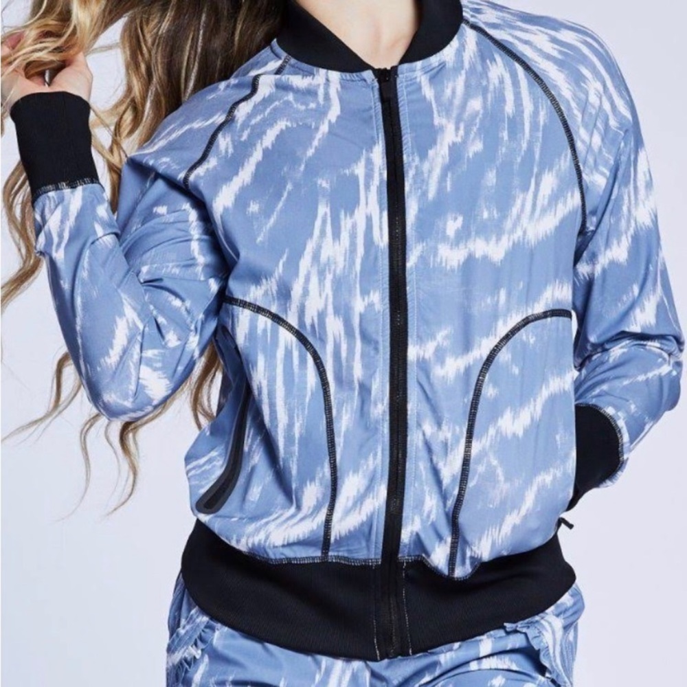 Jo Jax Girls Restart Jacket Gray Tiger Youth Small Dance